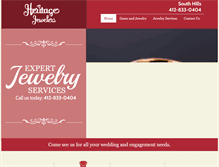 Tablet Screenshot of heritagejeweler.com